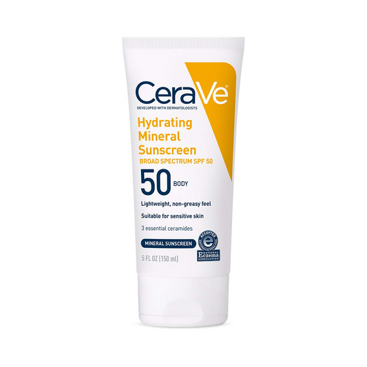 CeraVe - Hydrating Mineral Sunscreen SPF 50 Body Lotion, Hydrating Mineral Sunscreen SPF 50 Body Lotion, krem dielli per trup, krem dielli per trupin, krem dielli trupi, krem spf, mbrojtes sp